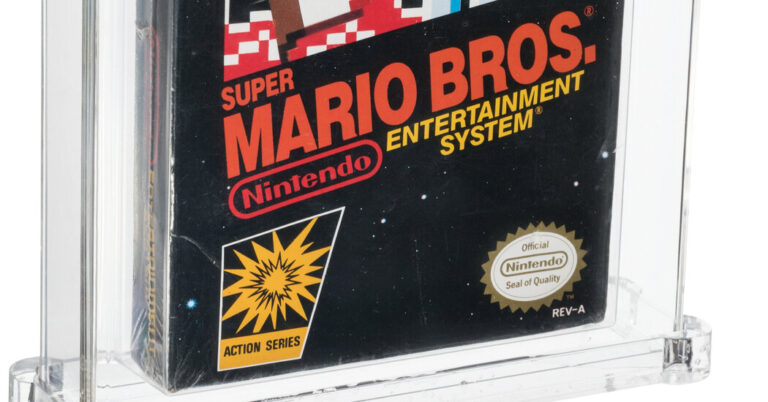 Forgotten copy of Super Mario Bros.  Give the record to the auction