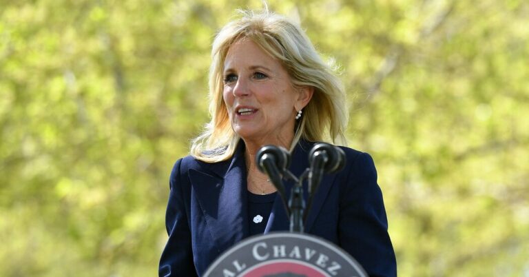 Jill Biden, California, Provides Support to Vaccination Workers