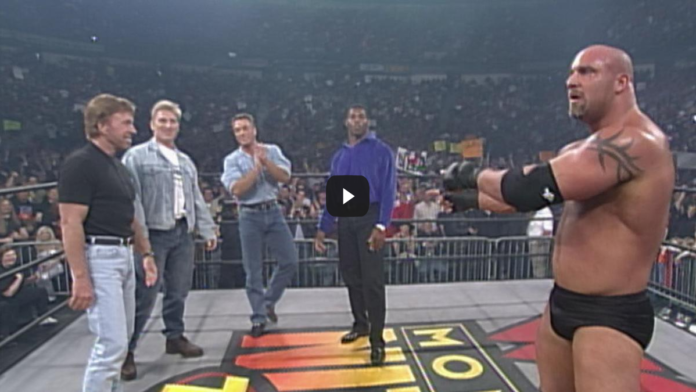 Jean Claude Van Damme, Chuck Norris & Goldberg. WWE!