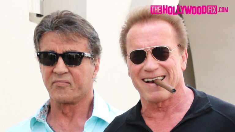 Arnold Schwarzenegger & Sylvester Stallone Have Lunch In Beverly Hills