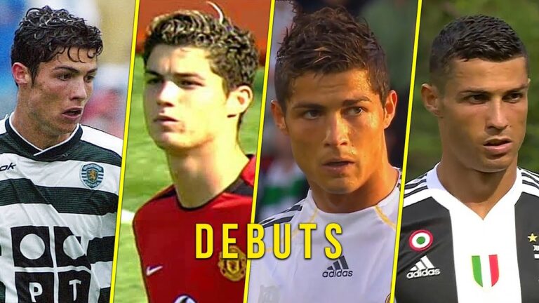 Cristiano Ronaldo Debuts for Sporting, Manchester United, Real Madrid, Juventus & Portugal