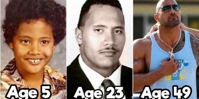 Dwayne The Rock Johnson Transformation From 1 to 49 Years Old