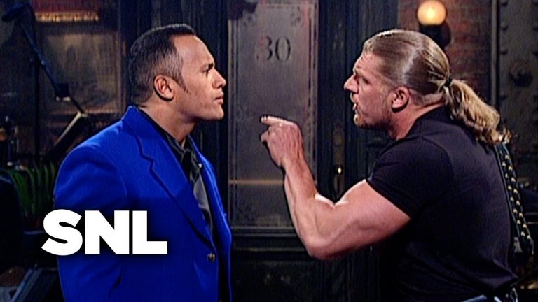 The Rock Monologue: WWF Stars Stop By – SNL