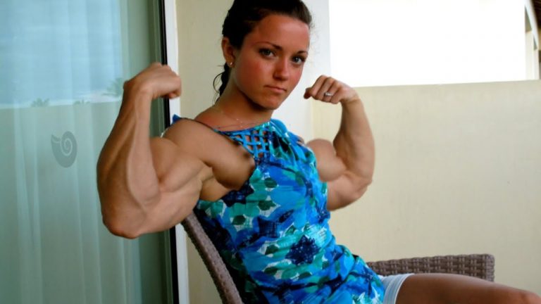 Muscular Girls Show Their Biceps