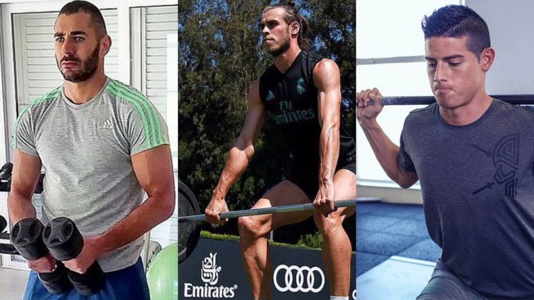Karim Benzema, Gareth Bale, James Rodriguez | Gym Training