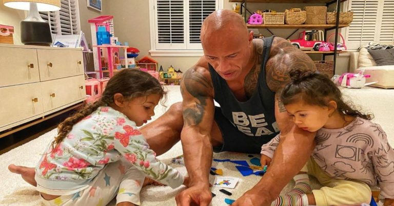 The Rock depicts the difficulties of having children in a funny manner.