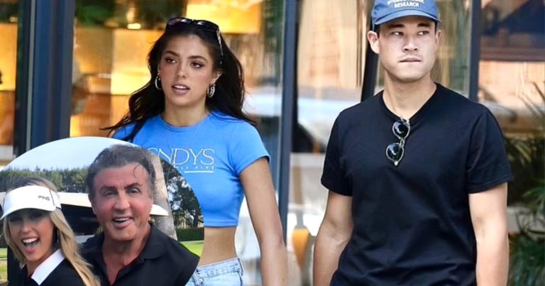 Sistine Stallone, Sylvester Stallone’s daughter, wears PDA with her boyfriend while strolling through the busy streets of New York City… as she and her two sisters pay beautiful Father’s Day tributes to the Hollywood great.