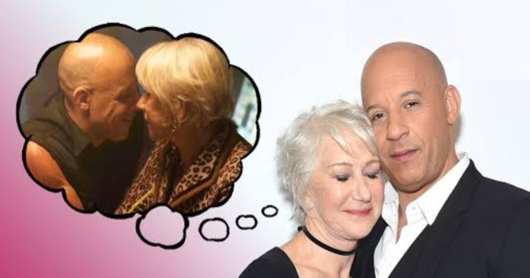 See Vin Diesel In Love With Helen Mirren Giving Her A Kiss