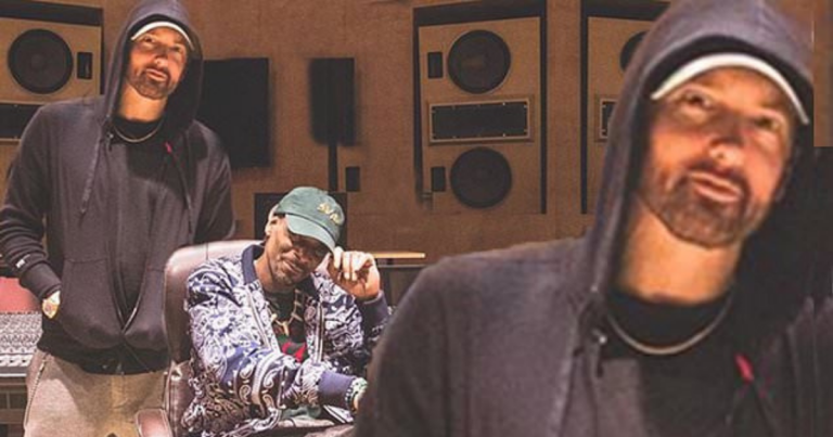 Eminem is back in the studio with Snoop Dog as iconic rappers reunite to tease new collaboration
