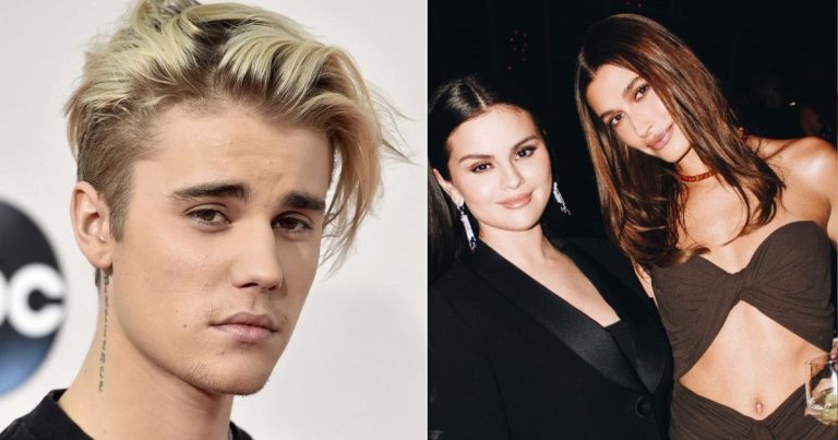 Justin Bieber’s wife Hailey and Selena Gomez pose for their first photo together.