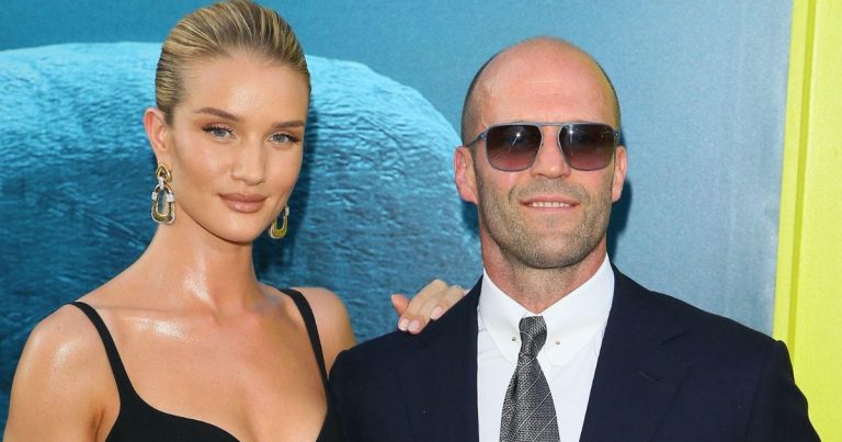 Jason Statham is “extremely active,” according to Rosie Huntington-Whiteley, in creating her underwear business.