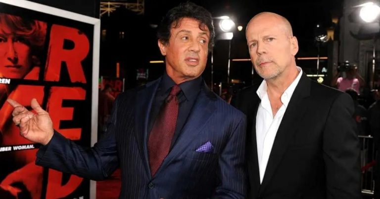 ‘Praying for you,’ says Bruce Willis, despite his ‘Expendables’ feud with Sylvester Stallone.