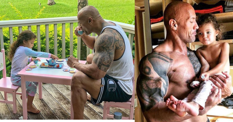 The Rock ‘Grammed A Photo Of A Tea Party With His Daughter Where He Snuck Himself Some Tequila