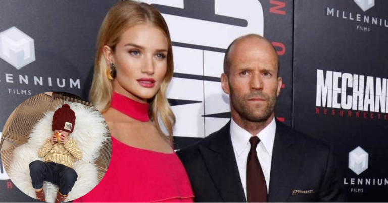 Rosie Huntington-Whiteley and Jason Statham’s son stars in incredibly rare photo