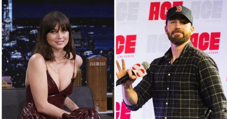 See Knives Out Co-Stars Ana de Armas and Chris Evans Laugh While Reuniting on Set of New Movie