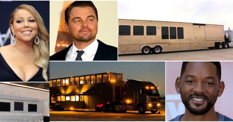 from Leonardo DiCaprio’s glamorous RV to Will Smith and Mariah Carey’s giant double deckers, who’s got the most expensive trailer?