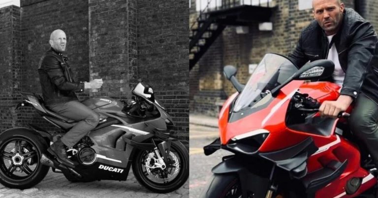 Jason Statham Posts on Instagram with the Ducati Superleggera V4, All You Need to Know