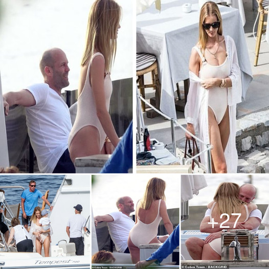Exclusive Photos: Rosie Huntington-Whiteley and Jason Statham’s Intimate Moments in Capri – Model, 32, Stuns in Cream Swimsuit on Family Vacation