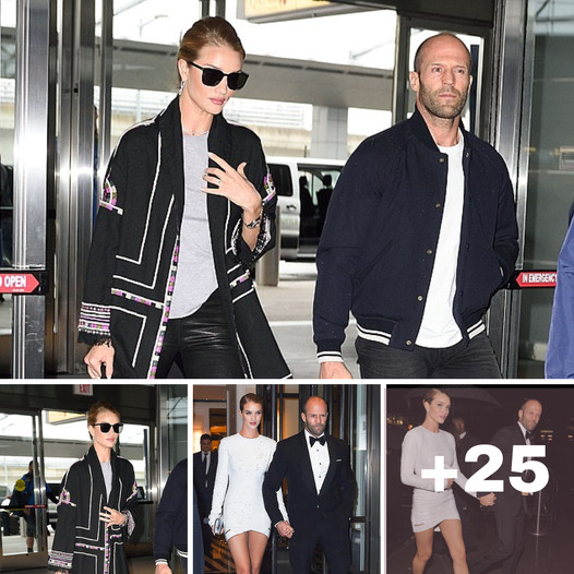 Rosie Huntington-Whiteley and Fiancé Jason Statham Appear Wistful as They Bid Farewell to New York Following a Spectacular Appearance at the Star-Studded Met Gala