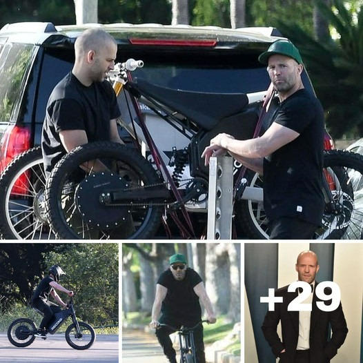 Jason Statham and Male Friend Cruise through Malibu Canyon on Their New $8,500 Electric Bikes