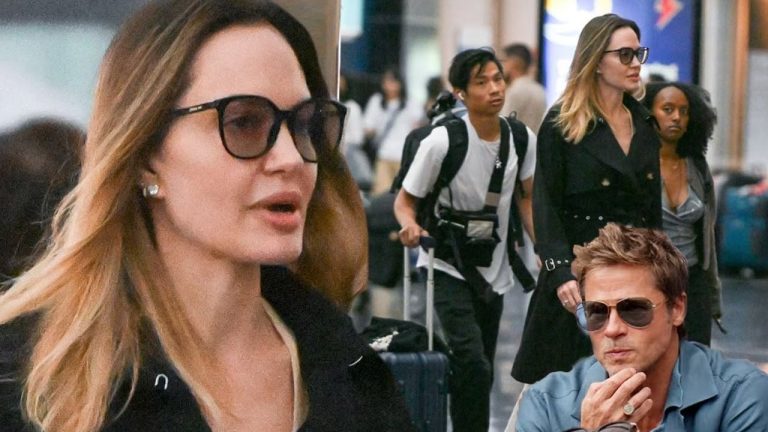 Angelina Jolie arrives at JFK airport with her children Pax & Zahara..after reuniting with Brad Pitt – Love Movies