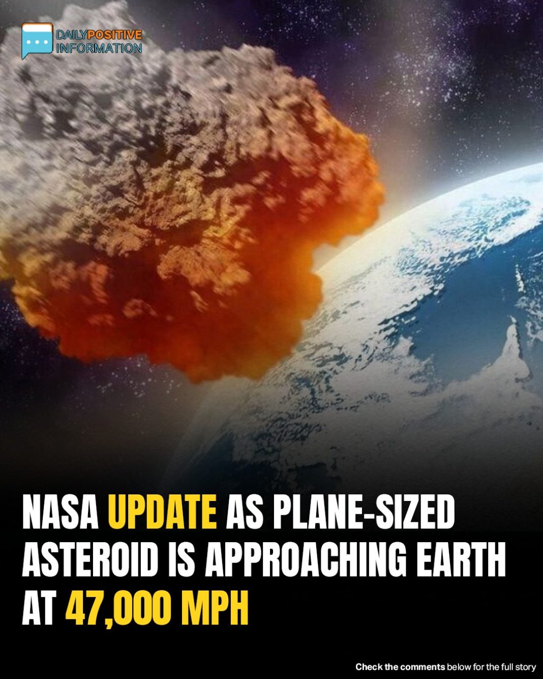 Nasa Tracks Plane-Sized Asteroid Speeding Toward Earth At 47,000 Mph - featured image
