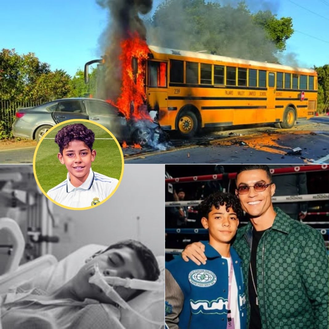 SAD NEWS: A serious traffic accident has just occurred when a school bus has overturned in Florida, many people di3d. Rescue teams are trying to find and they confirmed that among them is related to the child of famous football player Cristiano Ronaldo…Binbin - featured image