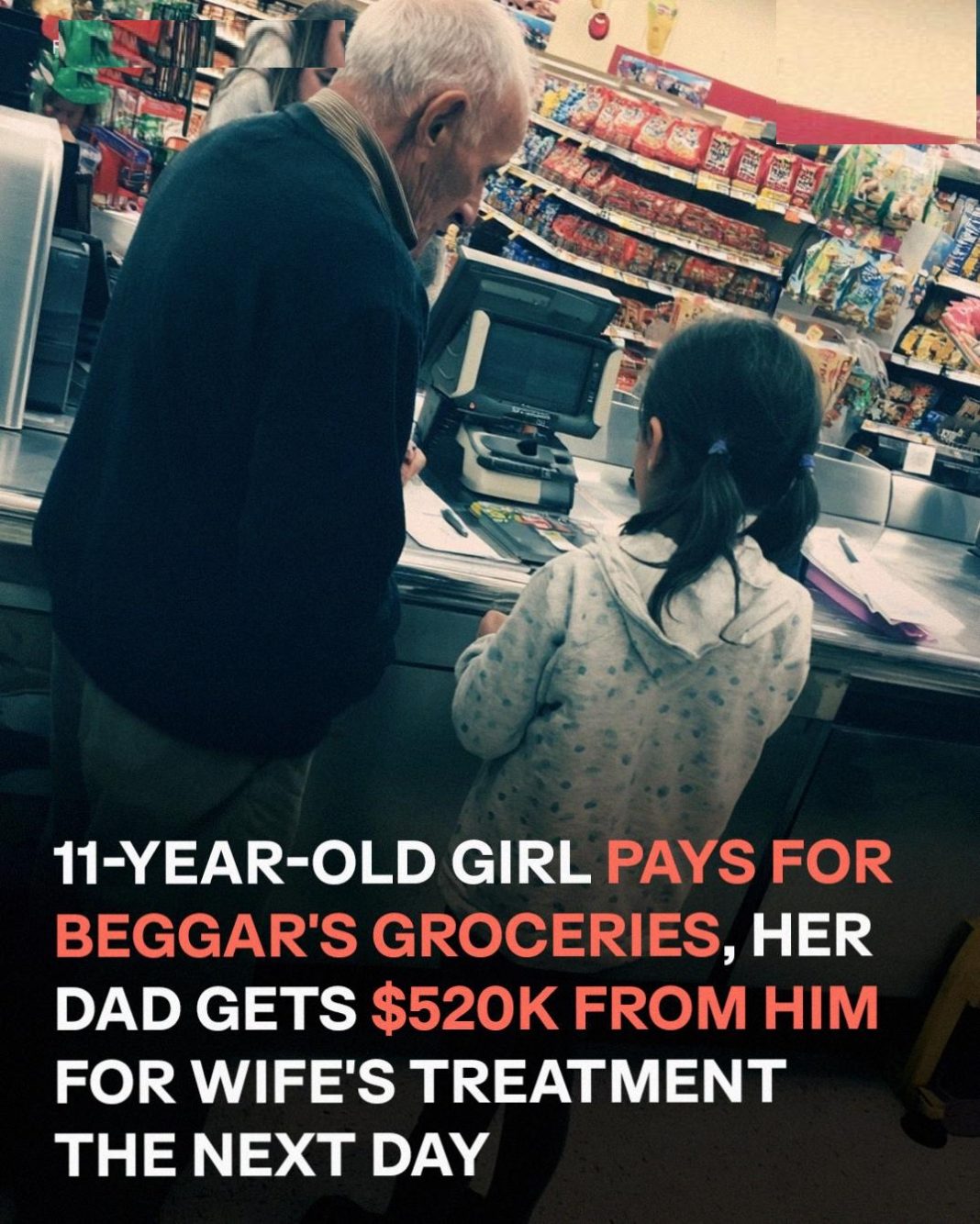 11-Year-Old Girl Pays for Beggar’s Groceries, Her Dad Gets $520K from Him for Wife’s Treatment the Next Day – Story of the Day - featured image