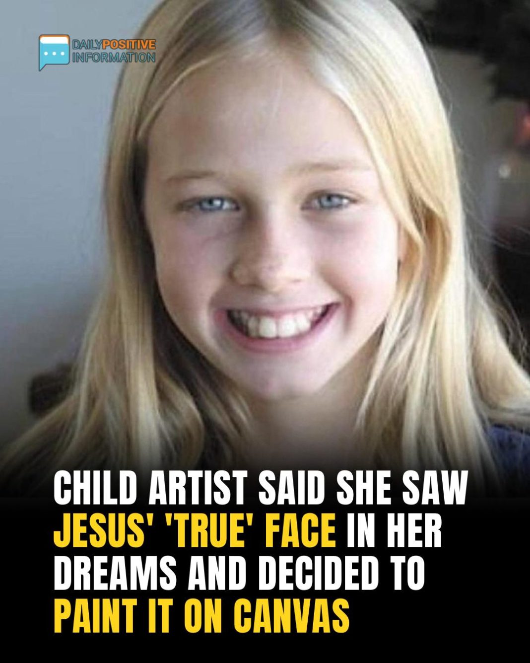 Masterful Painting Of Jesus By 8-Year-Old—Says She Saw The True Face Of Jesus - featured image