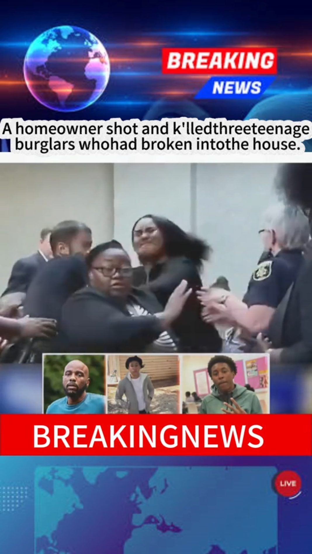“Homeowner Fatally Shoots Three Teen Burglars During Break-In” - featured image