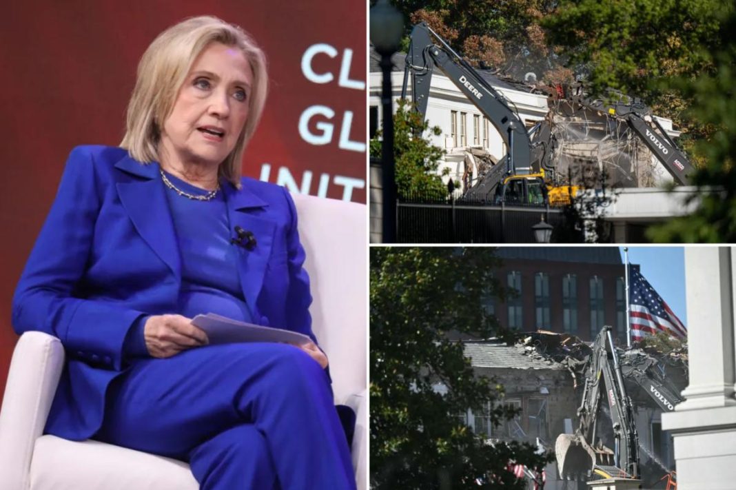 Hillary mocked after blasting Trump’s White House ballroom construction: ‘A Clinton would never defile the WH’ - featured image