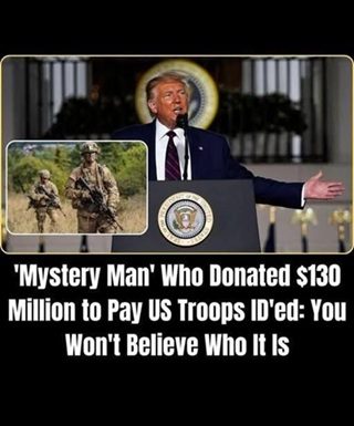 $130 million benefactor who helped US military during shutdown finally named $130 million benefactor who helped US military during shutdown finally named - featured image