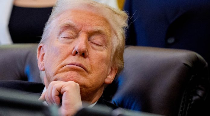 Trump claims he’s ‘not a sleeper’ despite being seen ‘passed out’ in chair during meeting Trump claims he’s ‘not a sleeper’ despite being seen ‘passed out’ in chair during meeting - featured image