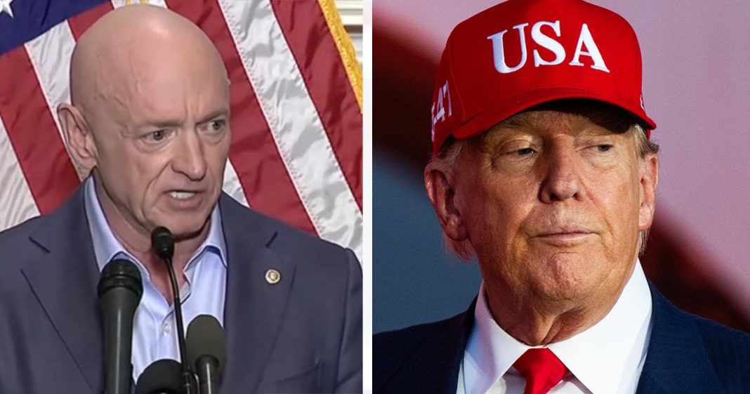 Sen. Mark Kelly issues brutal response to Trump after president’s ‘death threat’ - featured image