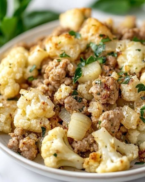 Garlic Butter Ground Turkey with Cauliflower Skillet - featured image Garlic Butter Ground Turkey with Cauliflower Skillet - featured image