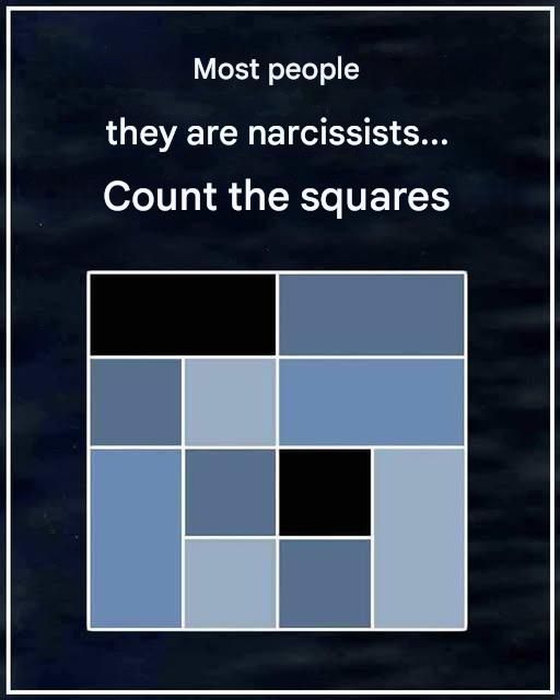 Most people are narcissists… Count the squares - featured image Most people are narcissists… Count the squares - featured image