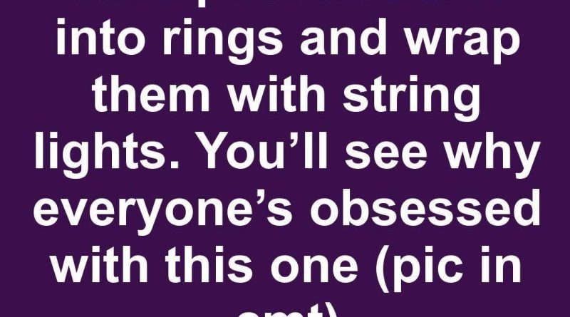 Slice pool noodles into rings and wrap them with string lights. You’ll see why everyone’s obsessed with this one. - featured image Slice pool noodles into rings and wrap them with string lights. You’ll see why everyone’s obsessed with this one. - featured image