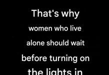 A useful safety reminder for those who live alone at night. A useful safety reminder for those who live alone at night. - featured image