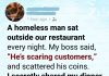 I Secretly Shared My Dinner With a Homeless Man—Months Later, He Returned With Something No One Expected I Secretly Shared My Dinner With a Homeless Man—Months Later, He Returned With Something No One Expected - featured image