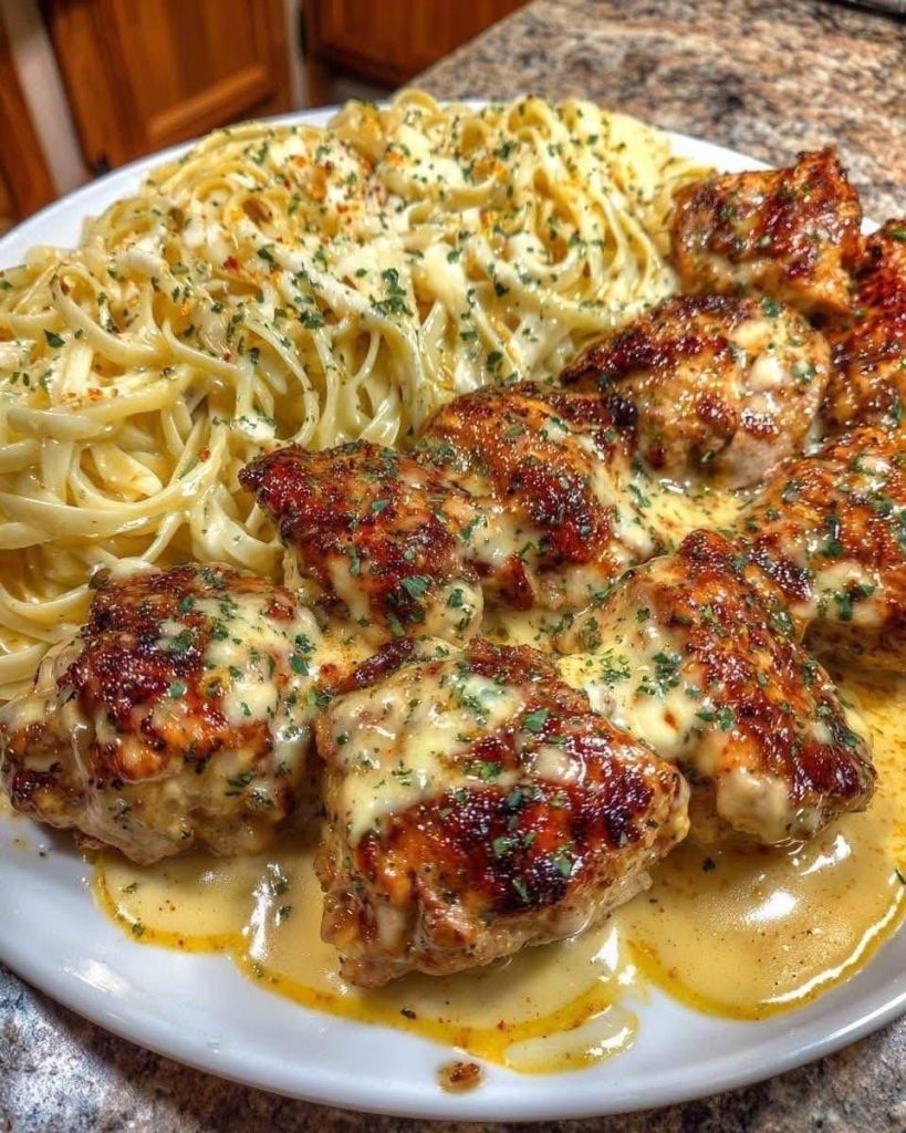 Garlic Butter Chicken Bites with Creamy Parmesan Pasta - featured image Garlic Butter Chicken Bites with Creamy Parmesan Pasta - featured image