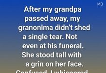 At My Grandfather’s Funeral, My Grandmother Smiled Instead of Crying—Then She Told Me Why At My Grandfather’s Funeral, My Grandmother Smiled Instead of Crying—Then She Told Me Why - featured image