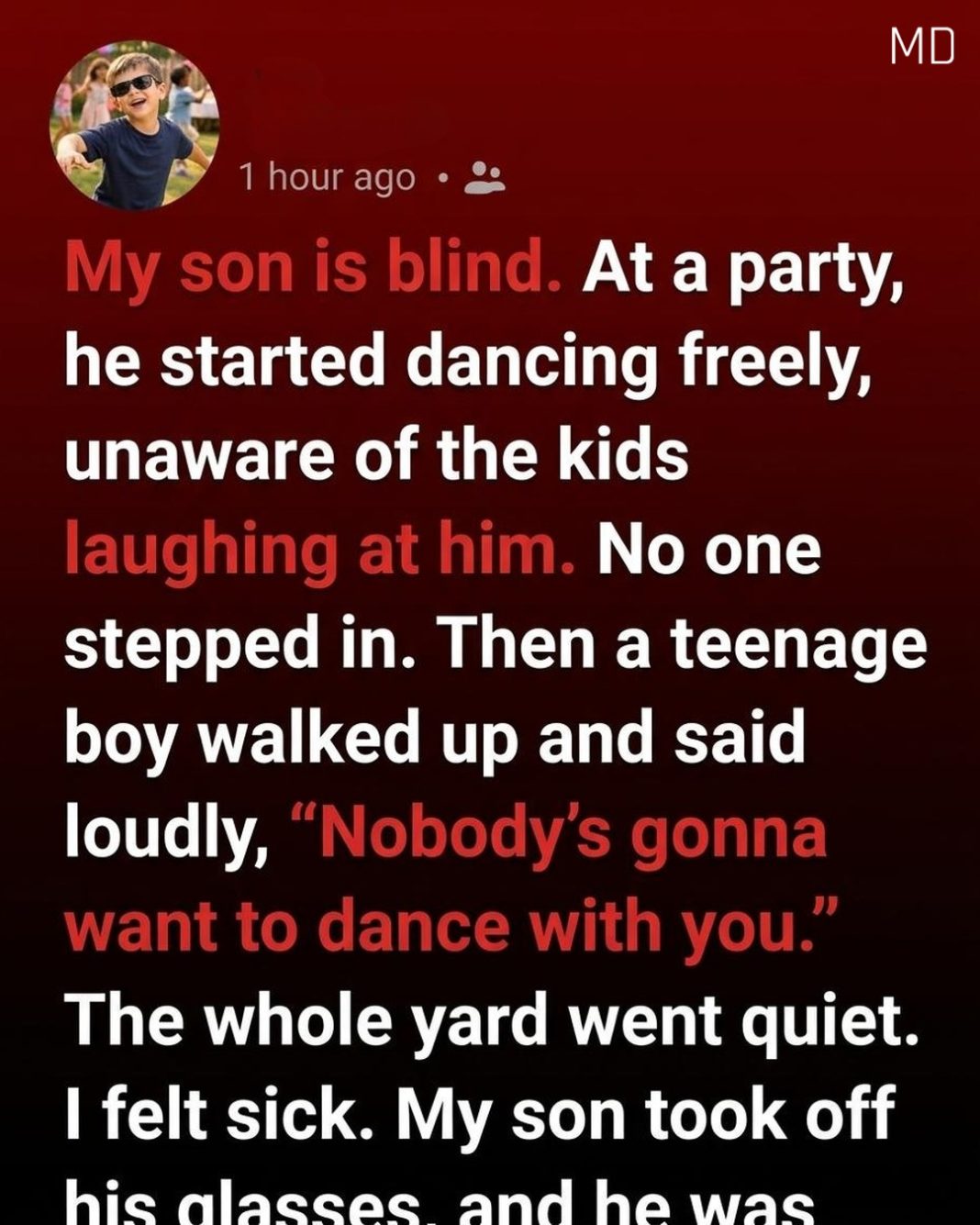 My Blind Son Faced a Difficult Moment at a Party—Then One Teen Changed Everything - featured image