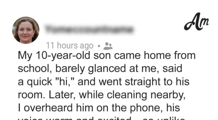 I Overheard My Son Saying on the Phone, ‘Hi, Mom! I’ll Visit You Tomorrow Instead of Going to School!’ — I Decided to Follow Him I Overheard My Son Saying on the Phone, ‘Hi, Mom! I’ll Visit You Tomorrow Instead of Going to School!’ — I Decided to Follow Him - featured image