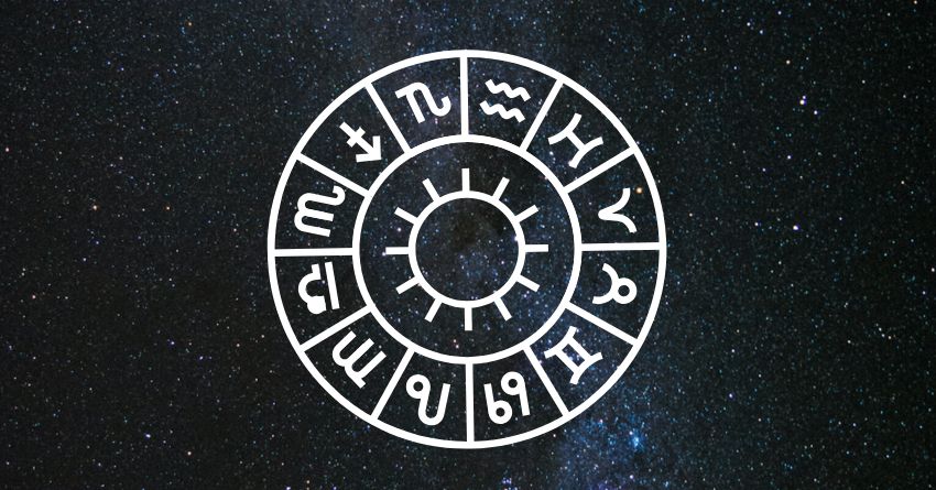 Weekend Horoscope for September 5-6: Prepare Yourself — The First Weekend of September Is About to Get Intense White zodiac wheel with astrological symbols glowing on a dark textured background