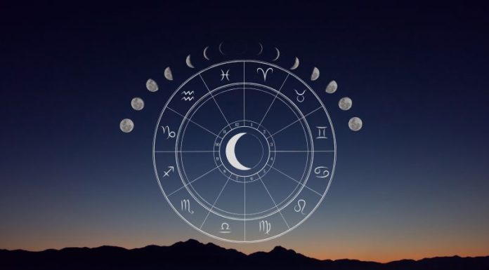 FROM SEPTEMBER TO DECEMBER: The Big Fall Horoscope Reveals What’s Coming Crescent moon surrounded by glowing zodiac symbols above a dark horizon under a deep blue night sky