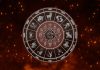 LOVE WAS WRITTEN IN THE STARS — Every Zodiac Sign Is About to Discover What Fate Has Planned! Glowing zodiac wheel with astrological symbols surrounded by warm orange sparks on a dark cosmic background