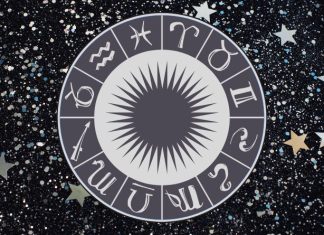 Daily Horoscope for September 1: This Is Not the September You Expected White zodiac wheel with astrological symbols surrounded by stars on a dark cosmic background