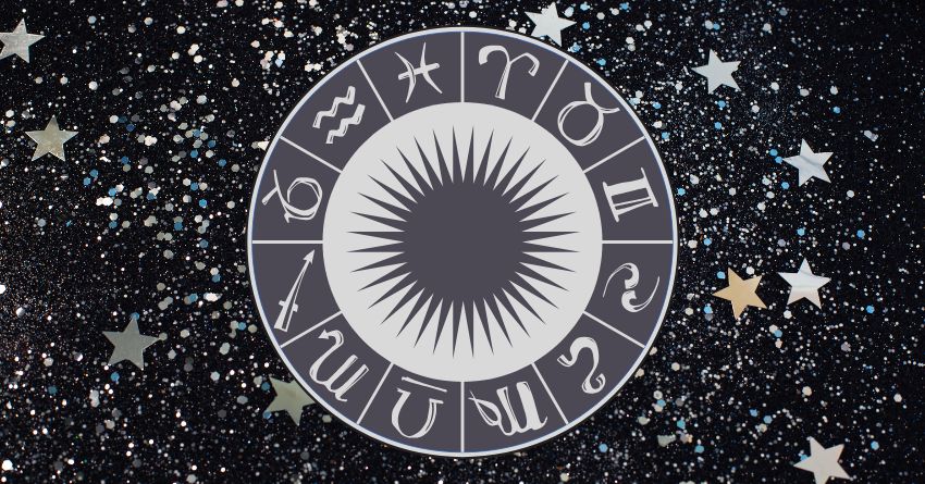 Daily Horoscope for September 1: This Is Not the September You Expected White zodiac wheel with astrological symbols surrounded by stars on a dark cosmic background