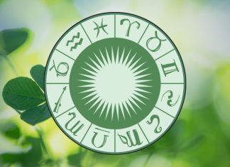 THE MIDWEEK SHIFT IS HERE: These Zodiac Signs Won’t Be Ready for What Comes Next Green zodiac wheel with astrological symbols surrounded by fresh leaves and soft natural light